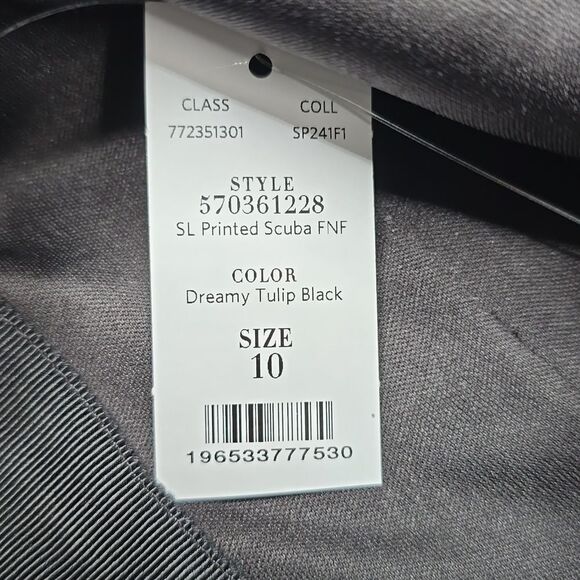 786 NWT WHBM Printed Scuba Fit-and-Flare Dress Size 10 - Picture 6 of 8